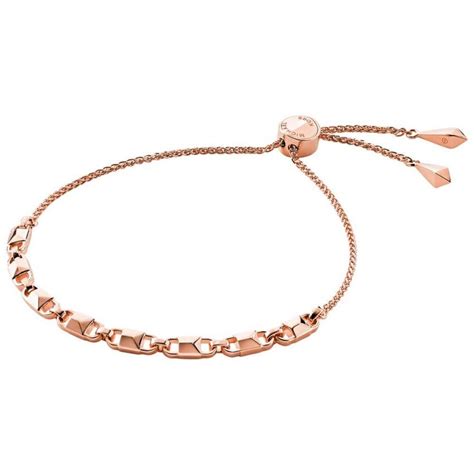 michael kors mercer link 14ct rose gold plated slider bracelet|Michael Kors Mercer Link 14ct Rose Gold Plated Silver Slider .